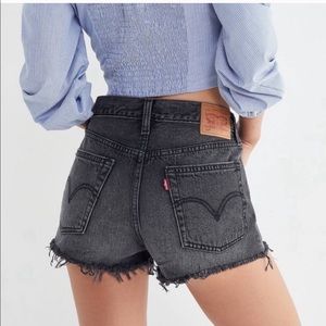 Levi’s 501 High Rise Cut Off Denim Jean Shorts